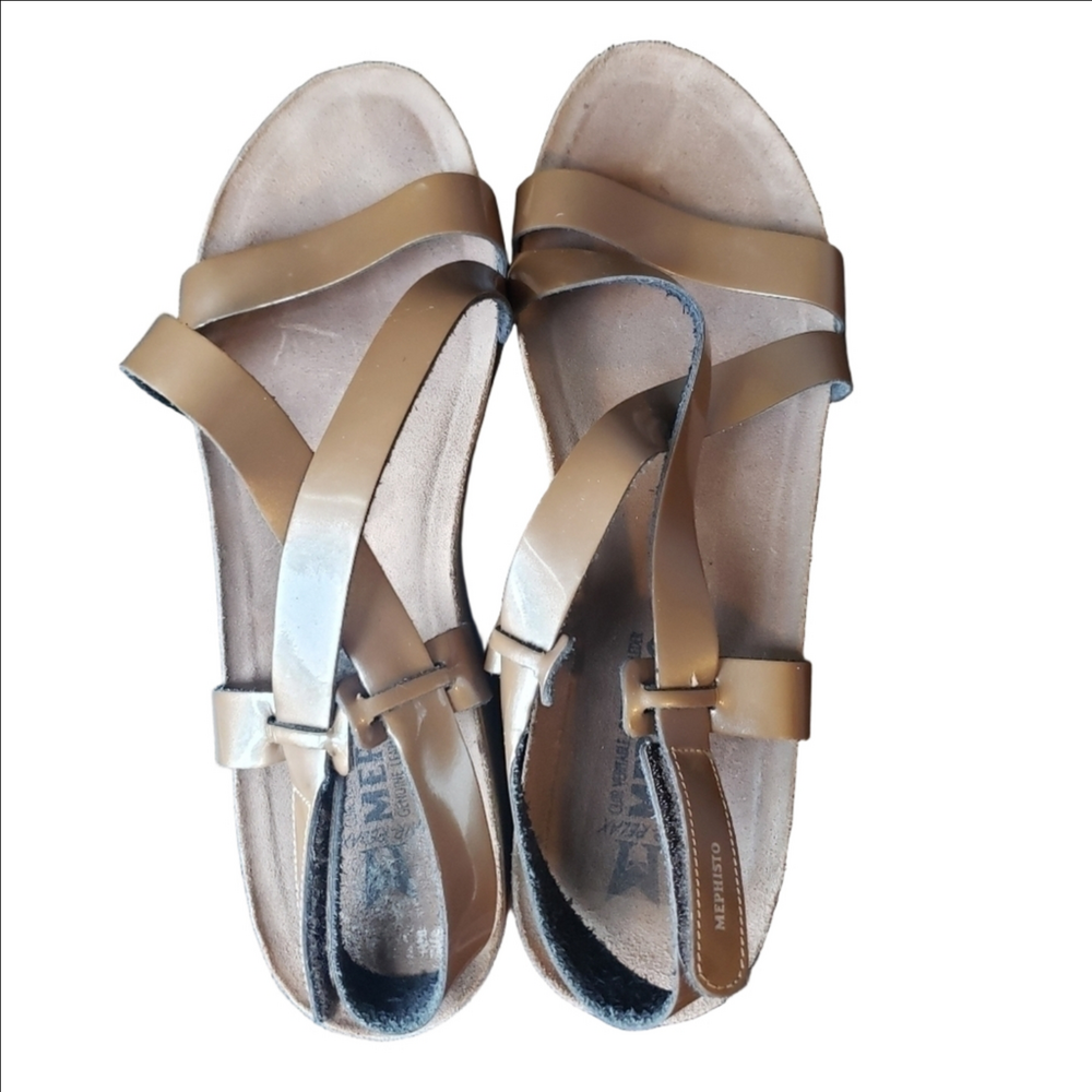 Mephisto Crisscross Strappy Wedge Sandals